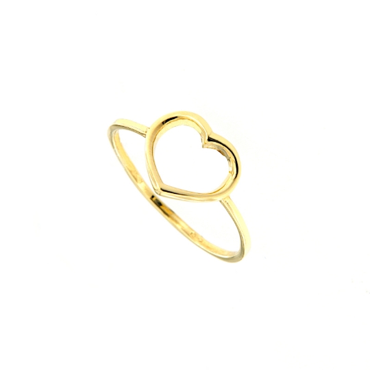 Anello in oro giallo a cuore