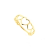 Anello cuori in oro giallo