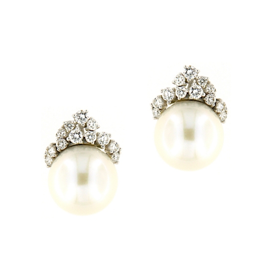 Orecchini con perle e diamanti