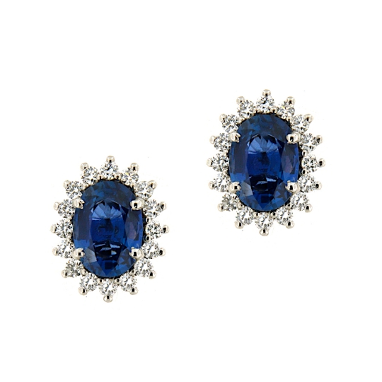 Orecchini con zaffiri e diamanti
