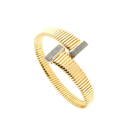 Bracciale contrariè maglia tubogas in argento