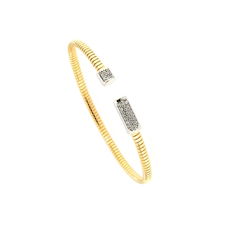 Bracciale in argento tubogas con zirconi