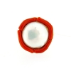 Anello con perla e corallo