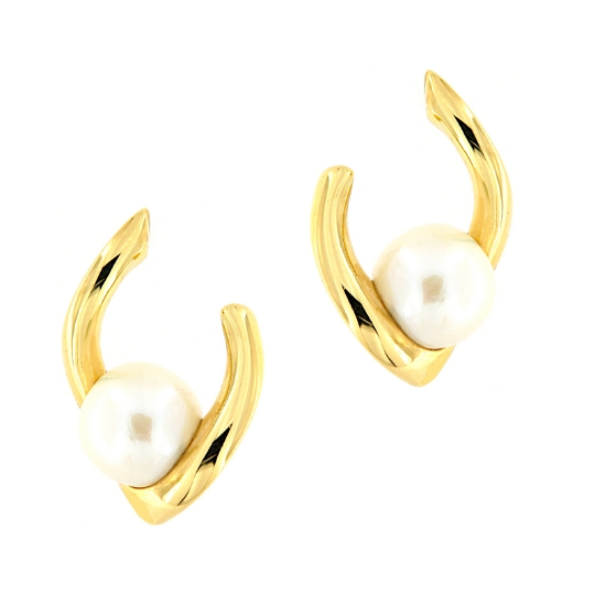 Orecchini a goccia in argento e perle