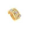 anello a spirale maglia tubogas con diamanti