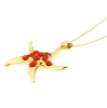 Collana con stella marina in argento e corallo