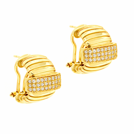 Orecchini in argento dorato maglia tubogas