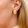 Orecchini in argento tubogas con zirconi