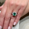 Anello con smeraldo e diamanti 