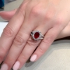 Anello con rubino e diamanti a giro