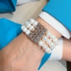 Bracciale di perle stile antico in argento