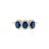 Anello trilogy con zaffiri e diamanti