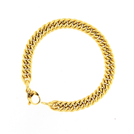 Bracciale maglia grumette in oro