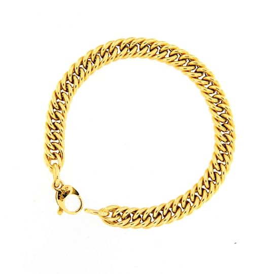Bracciale maglia grumette in oro
