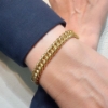 Bracciale maglia grumette in oro 