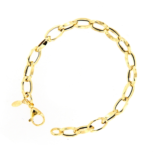 Bracciale in oro maglia catena sagomata