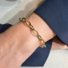 Bracciale in oro maglia ovale sagomata