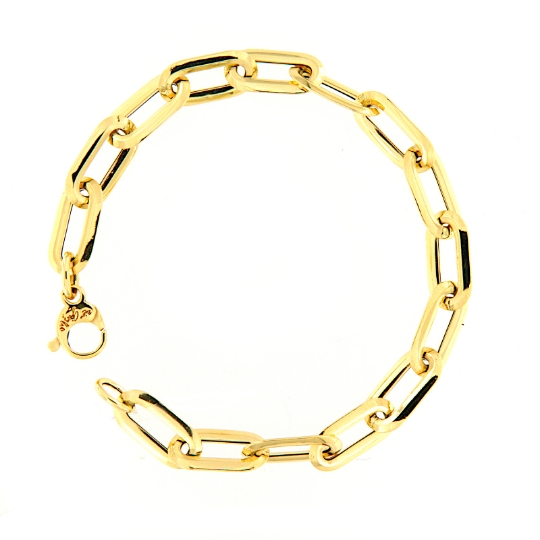Bracciale in oro maglia catena piatta