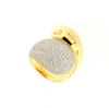 Anello contrarie in argento e zirconi