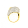 Anello contrarie in argento e zirconi