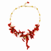collana in argento perle e  corallo