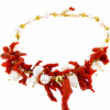 collana in argento perle e  corallo