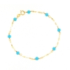 Bracciale in oro e turchese