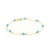 Bracciale in oro e turchese