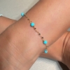 Bracciale in oro e turchese