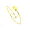 Bracciale rigido in argento e perla