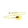 Bracciale rigido in argento e perla