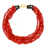 Collana multifili in corallo
