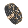 Bracciale in caucciù ed argento