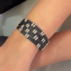 Bracciale in caucciù ed argento