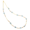Collana in argento acquamarina e perle