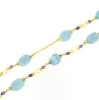 Collana in argento acquamarina e perle