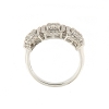 Anello trilogy con diamanti baguette e brillante