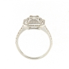 Anello con diamanti baguette e brillante