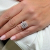 Anello con diamanti baguette e brillante