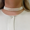 Choker a tre fili di perle