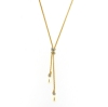 Collana in argento a cravattino con perle pendenti