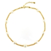 collana corta in argento e perle