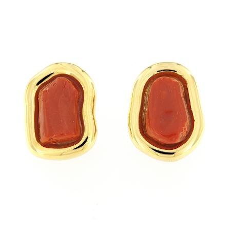 Orecchini in argento e corallo