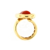 Anello in argento e corallo