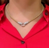 Collana serpenti in argento e zirconi