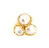 Anello in argento dorato perle e zirconi