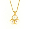 collana con pendente in argento perle e zirconi