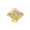anello in argento quadrato con cammeo e perle