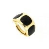 Anello a fascia in argento ed onice