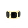 Anello a fascia in argento ed onice
